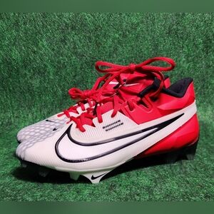 NIKE VAPOR EDGE ELITE 360 2 FOOTBALL CLEATS SIZE 11 RED WHITE BLACK DA5457-616